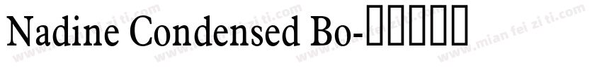 Nadine Condensed Bo字体转换